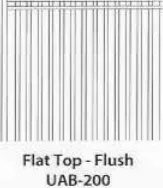 Ultra Aluminum UAB-200 Flat Top Flush Bottom aluminum fence panel style drawing